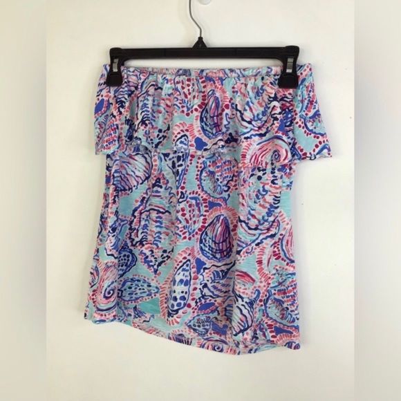 Lilly Pulitzer Ruffle Tube Top Size Medium - Picture 4 of 6
